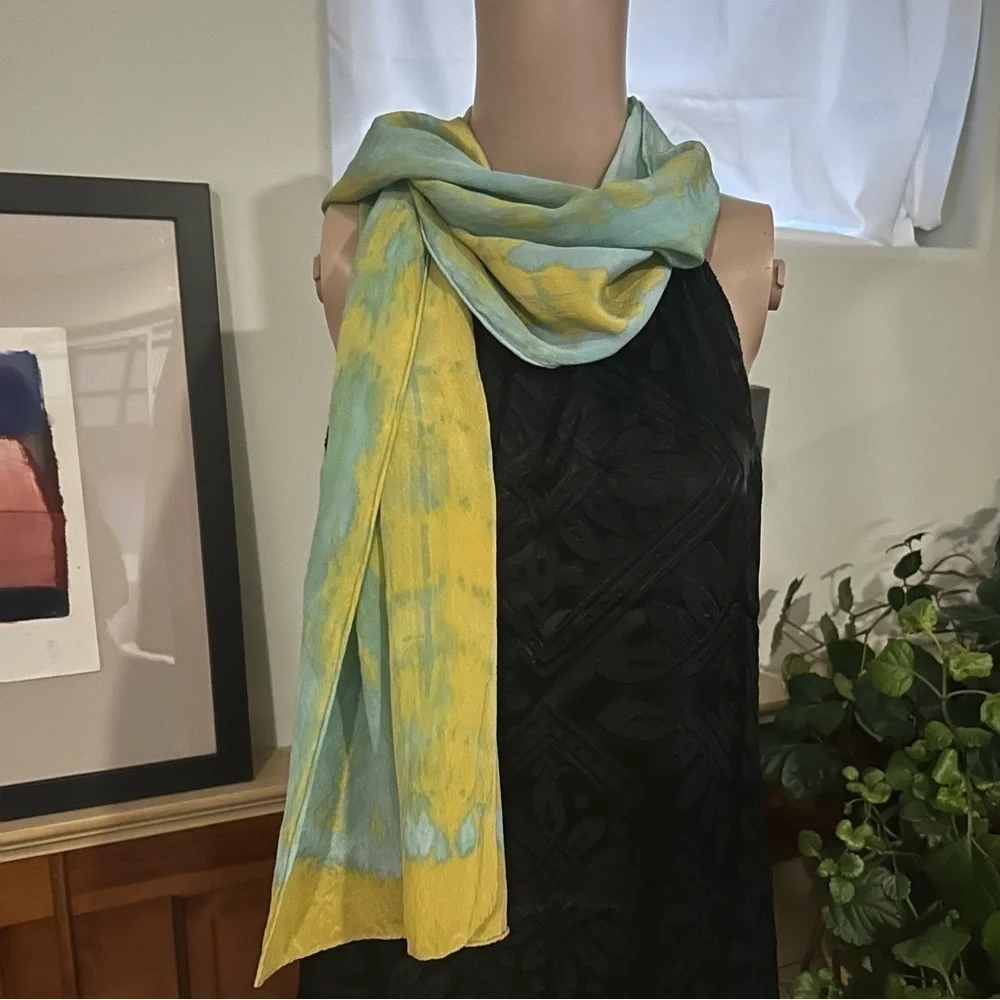 OOAK Hand Painted Scarf - Picture 2 of 3